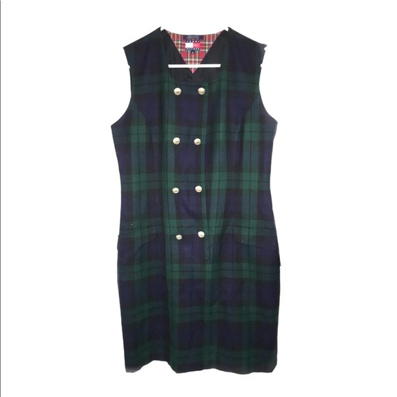 Vintage Tommy Hilfiger Wool Plaid Dress - Picture 6 of 6